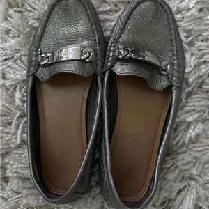 Coach pewter loafers size 6.5